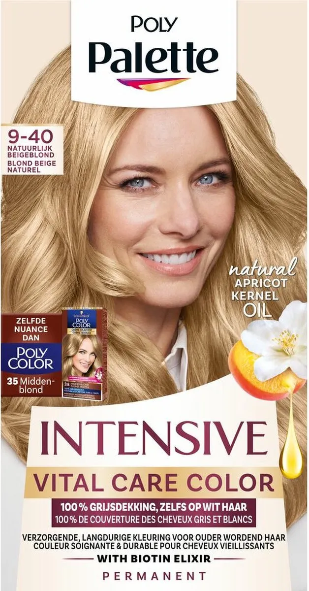 Poly Palette Intensive Vital Care Haarverf 9-40 Natuurlijk Beigeblond 115ml