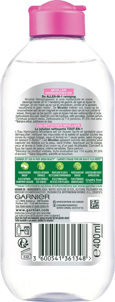 Garnier SkinActive Micellair Reinigingswater 400ml
