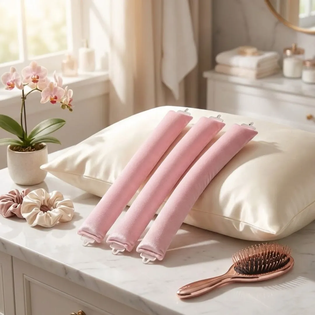 NUVEX Roze Heatless Krullers - 3 Stuks