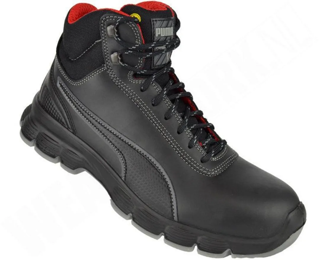 PUMA Safety Condor Mid S3 ESD 630101 - Zwart/Rood