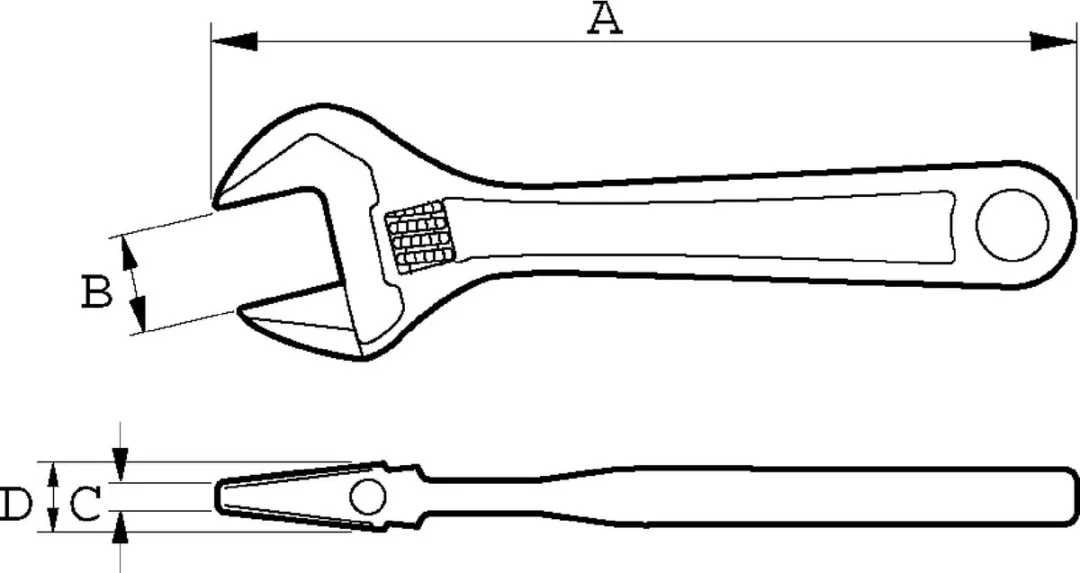 Bahco 9070C Verstelbare Moersleutel 19mm