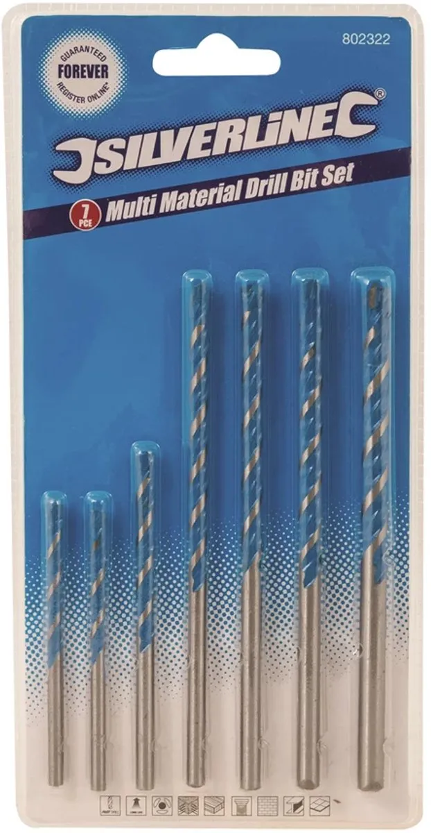 Silverline Multi-constructie Boorbitset 7-delig