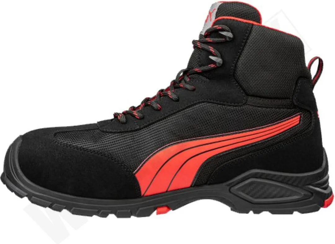 PUMA Madrid Mid S1PL 632260 - Zwart/Rood - 39