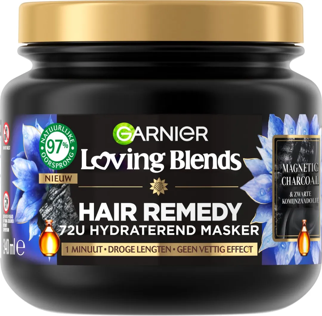 Garnier Loving Blends Magnetic Charcoal Haarmasker 340ml