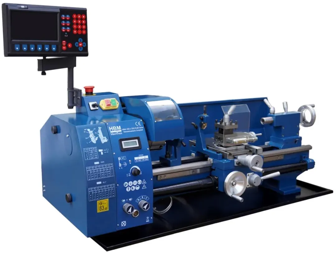 HBM Metaaldraaibank 250 x 550 DRO Vario - 1100W