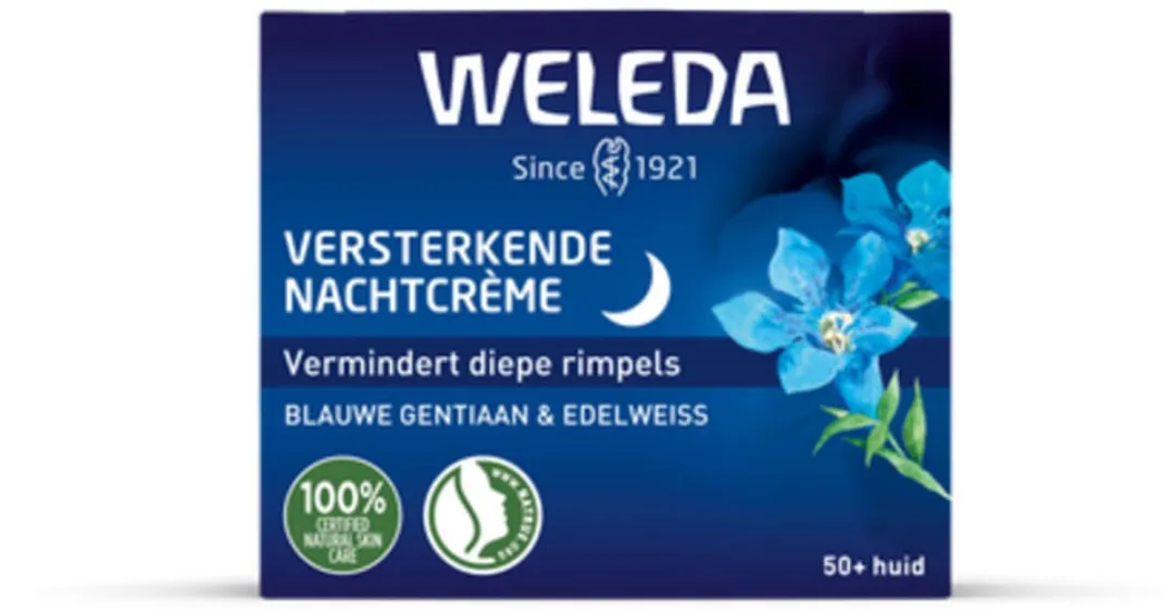 Weleda Nachtcrème Blauwe Gentiaan & Edelweiss 120ml - 3 Stuks