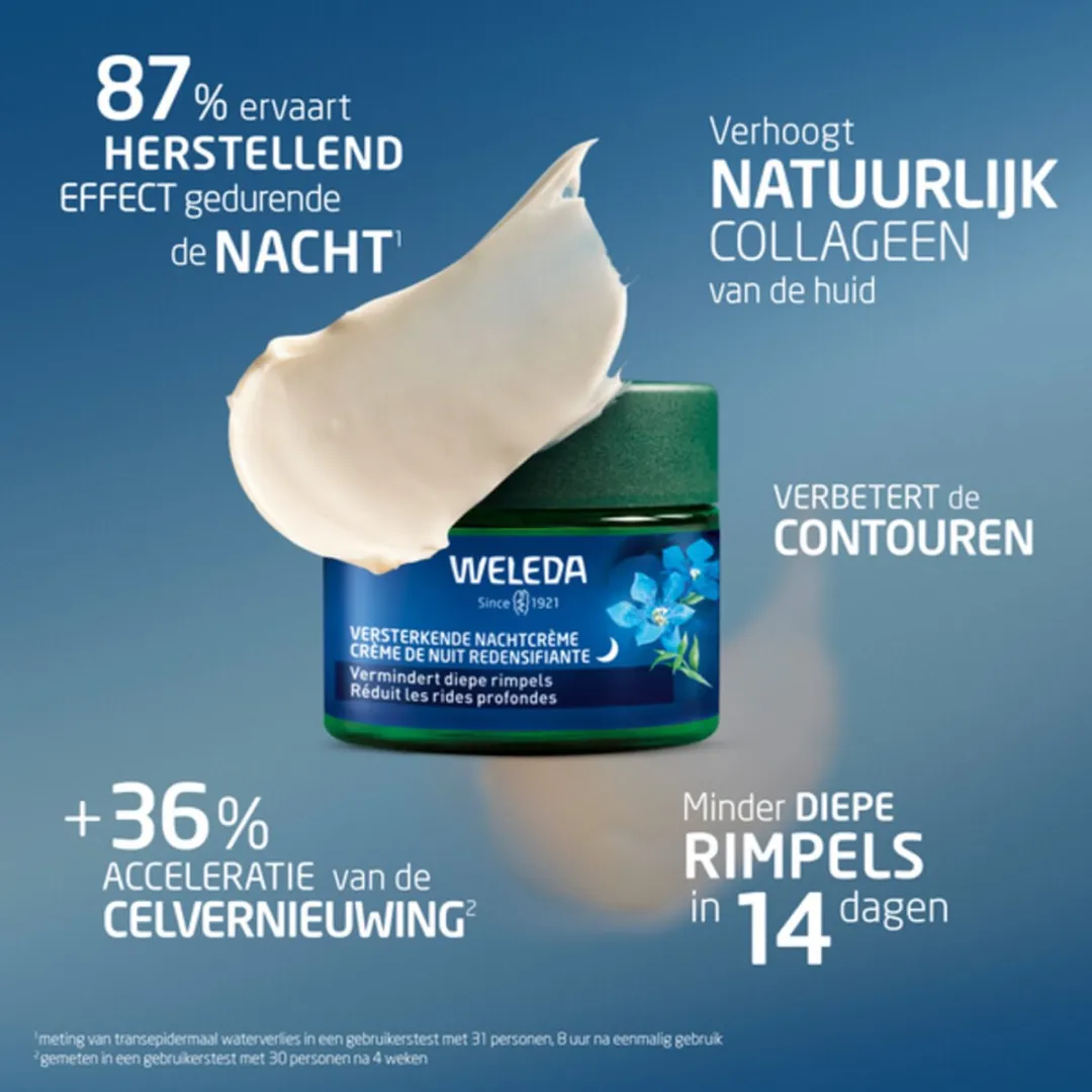 Weleda Nachtcrème Blauwe Gentiaan & Edelweiss 120ml - 3 Stuks