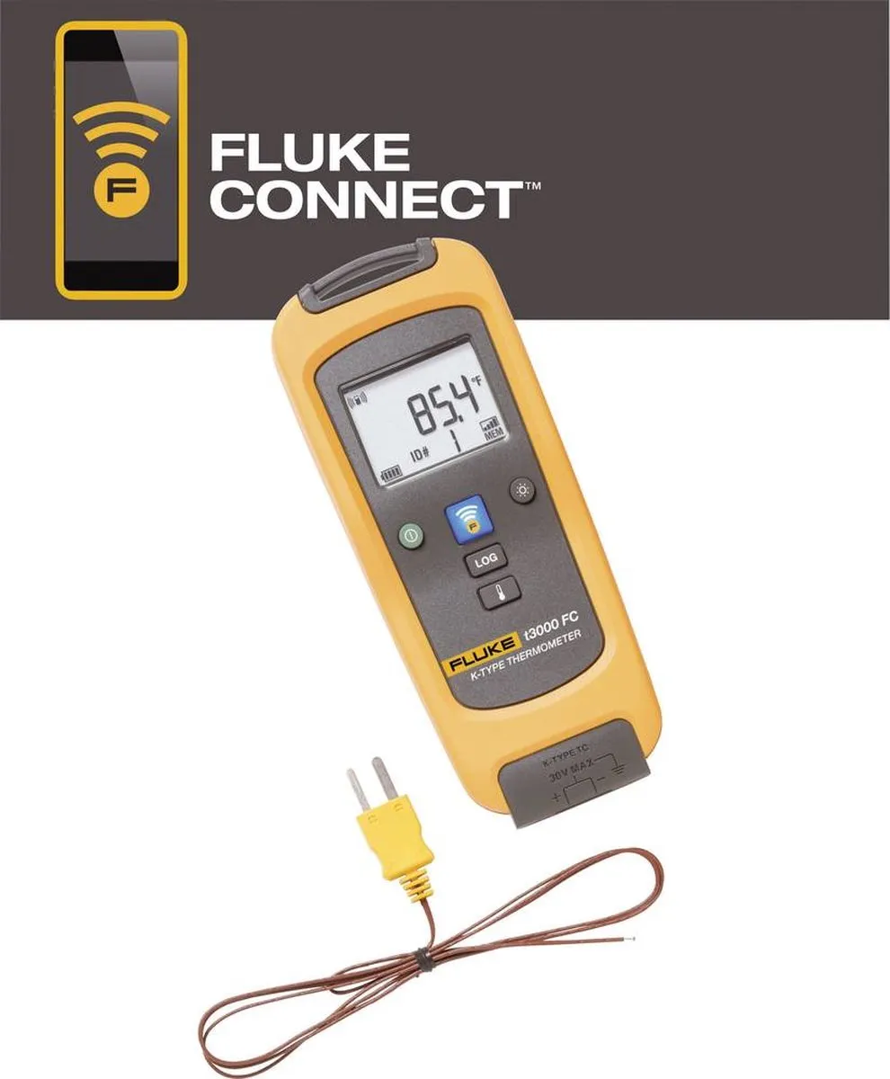 Fluke FC3 Type-K Thermometer -200 tot +1372°C