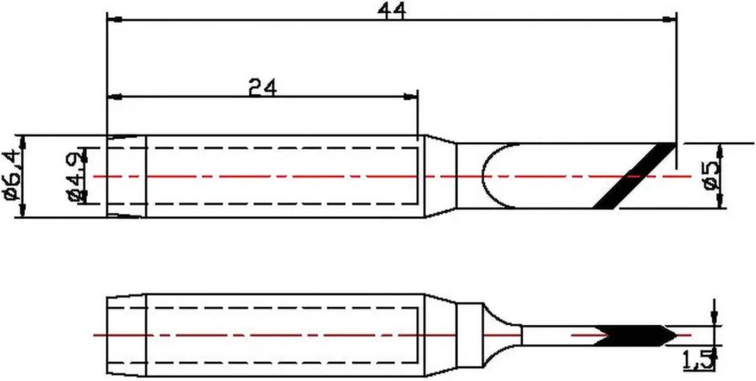 TOOLCRAFT TO-6309387 Soldeerpunt 45° - 5mm - 44mm
