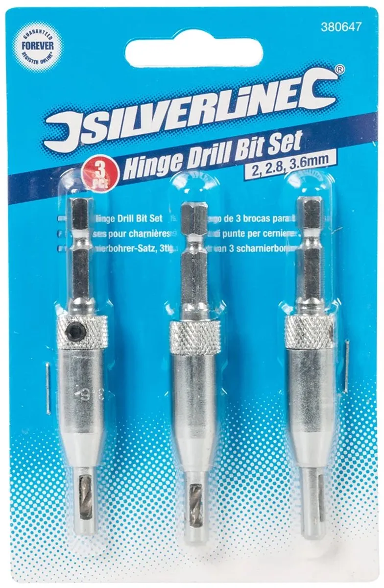 Silverline Scharnierboor Set 2-3,6mm