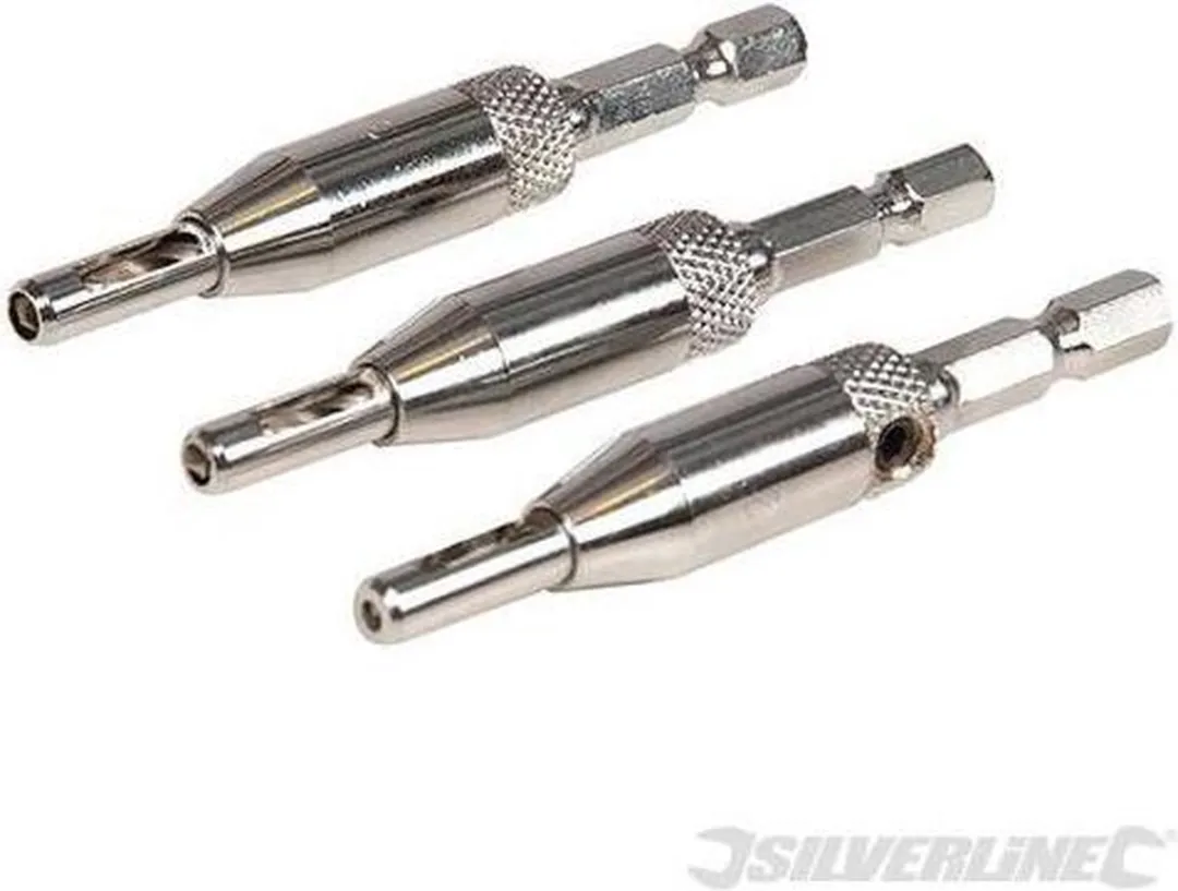 Silverline Scharnierboor Set 2-3,6mm - 3 Delig