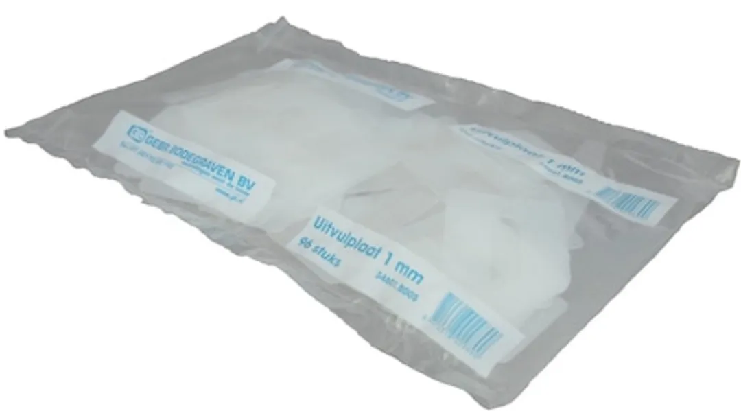 GB Uitvulplaatjes met sleuf 480 Stuks - 50mm Transparant - afbeelding 3 van 4