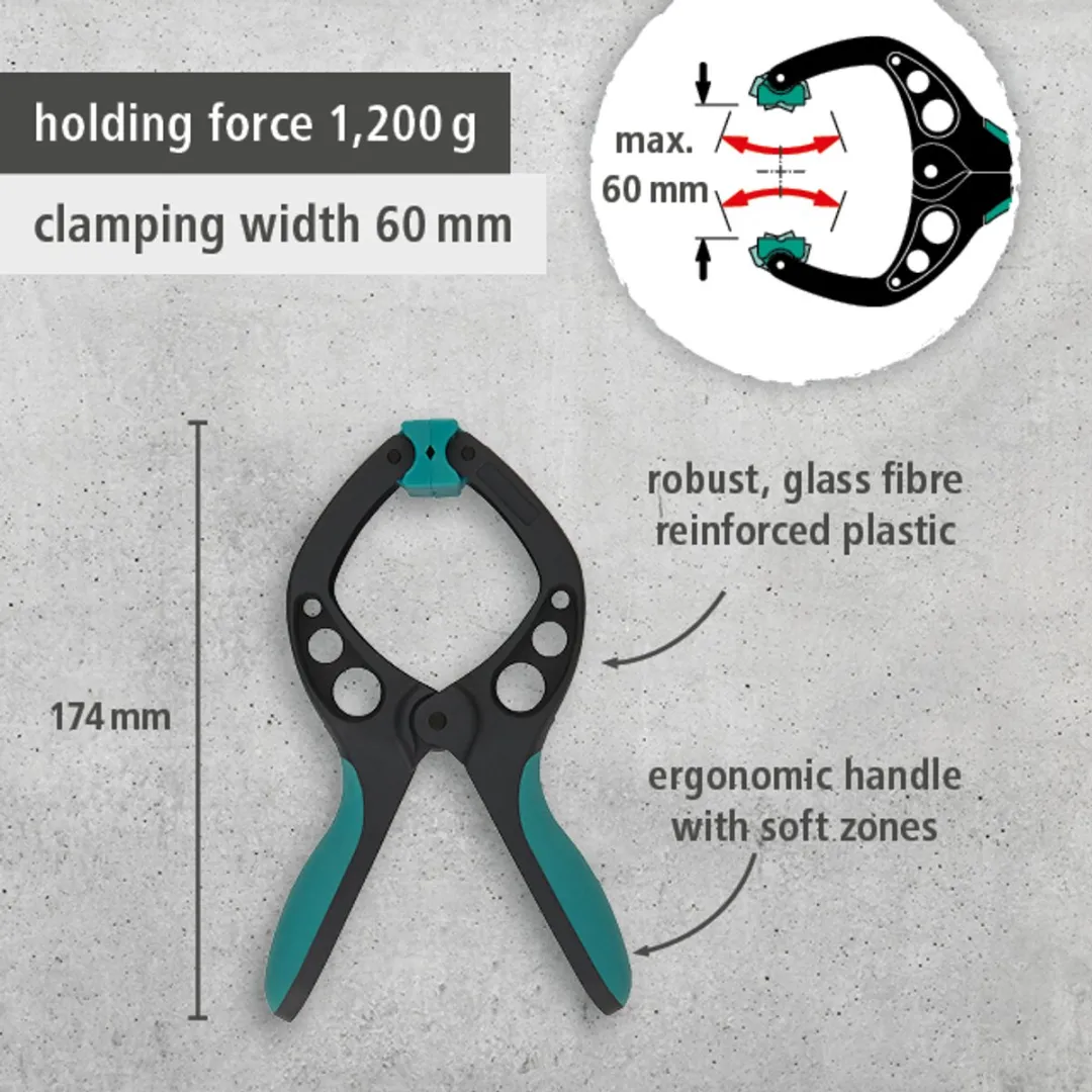 Wolfcraft 8 Veerklemmen PRO 60mm - 8 Stuks