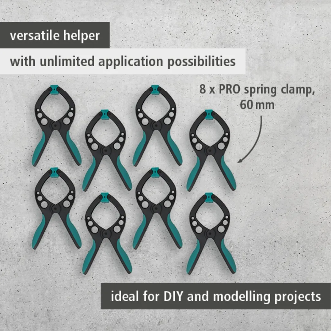 Wolfcraft 8 Veerklemmen PRO 60mm - 8 Stuks