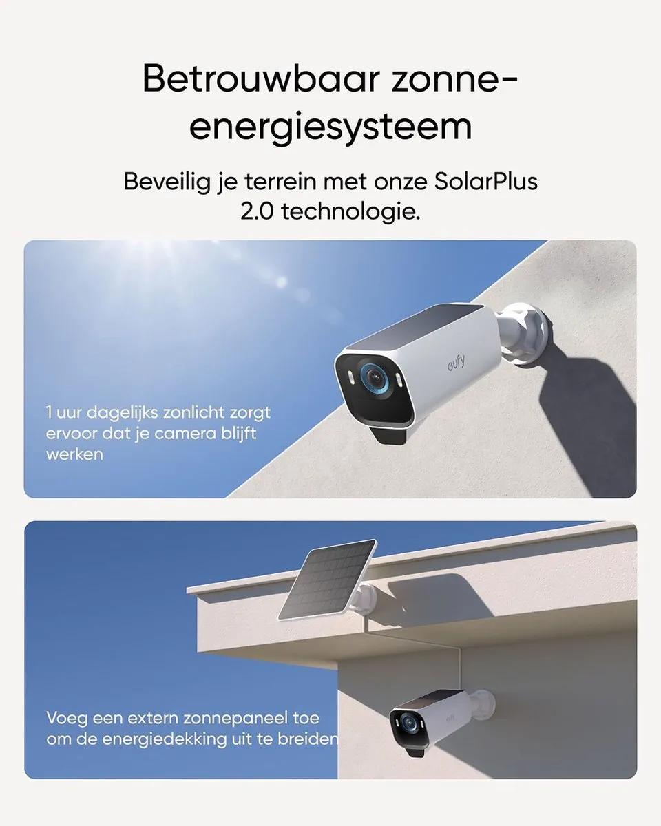 Eufy eufyCam S3 Pro MaxColor Vision 4K 3-Cam Set - Wit