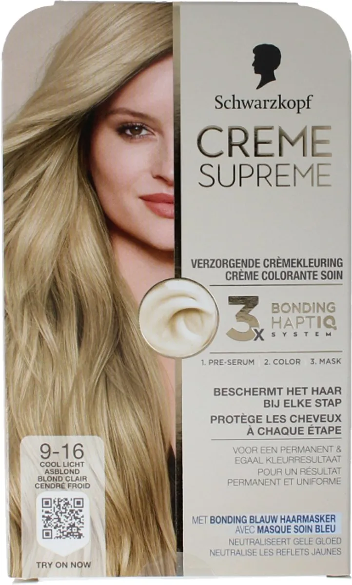 Schwarzkopf Creme Supreme 9-16 Haarverf - Grijs - 1 Stuk
