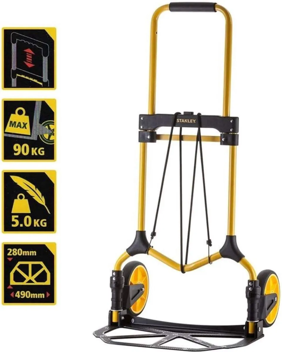 Stanley SXWTD-FT580 Opvouwbare Steekwagen - 70kg - Zwart/Geel