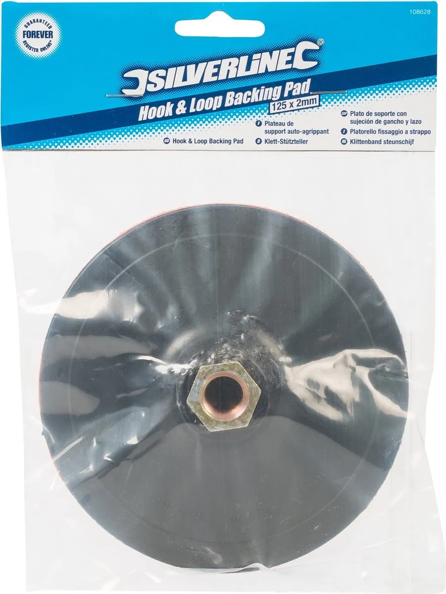 Silverline Steunschijf Klittenband Ø125mm M14 - Max 12.200 min-1
