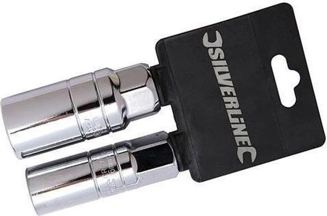 Silverline Bougie Dopsleutelset 16 & 21mm - Chroom Vanadium Staal