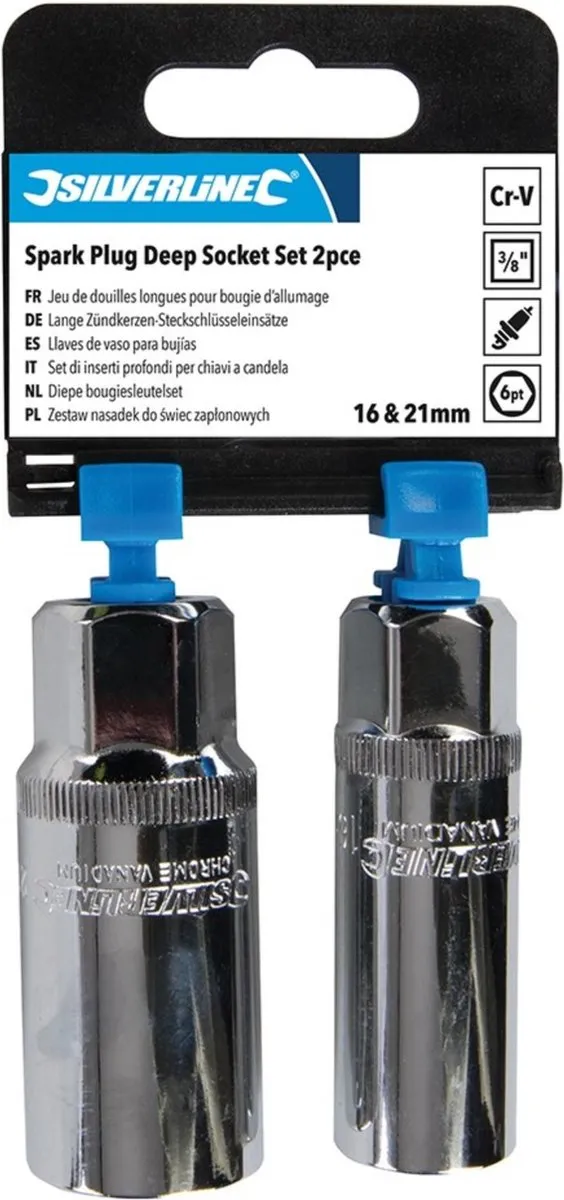 Silverline Bougie Dopsleutelset 16 & 21mm