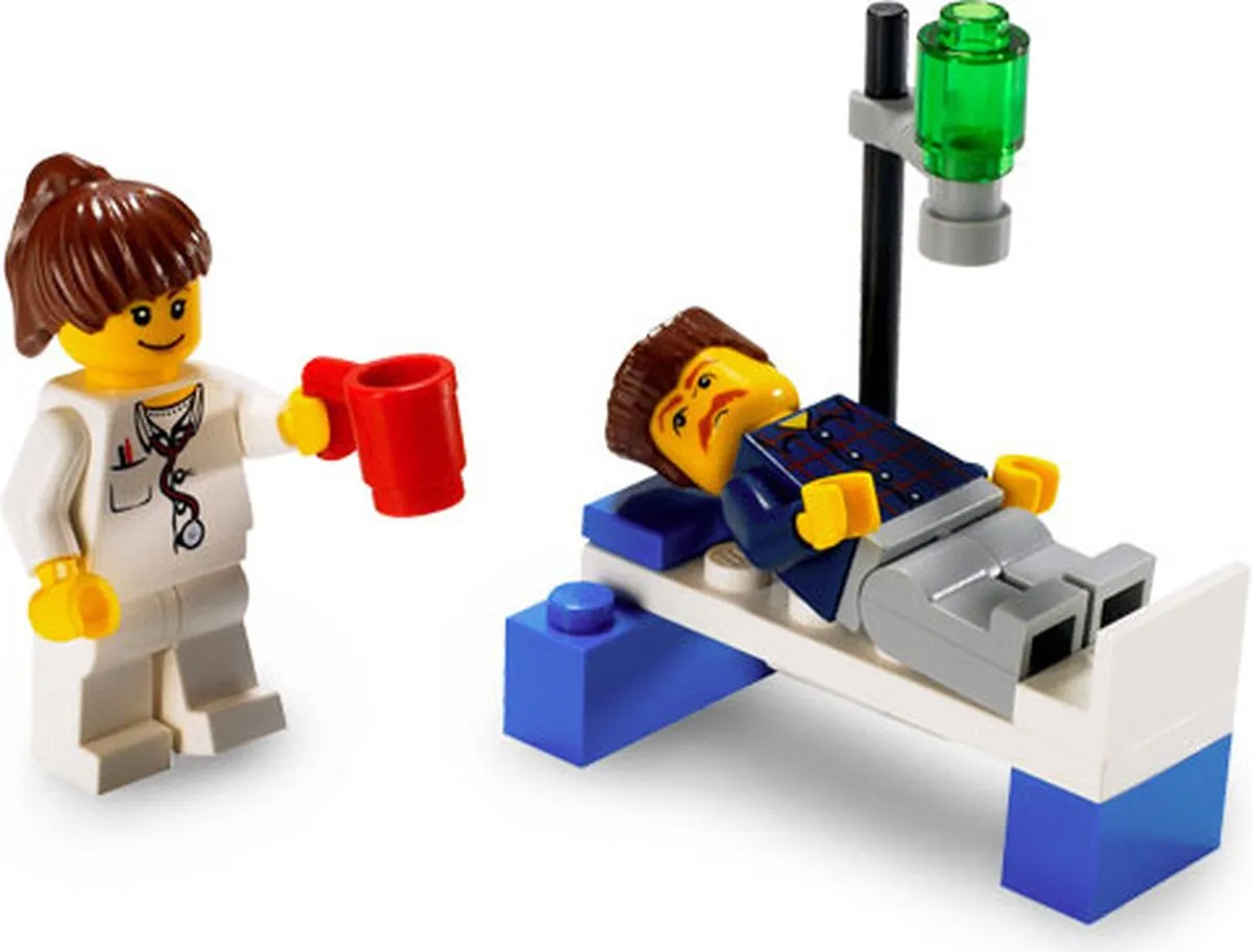 LEGO City Dokter en Patiënt 4936 - 2 Minifiguren