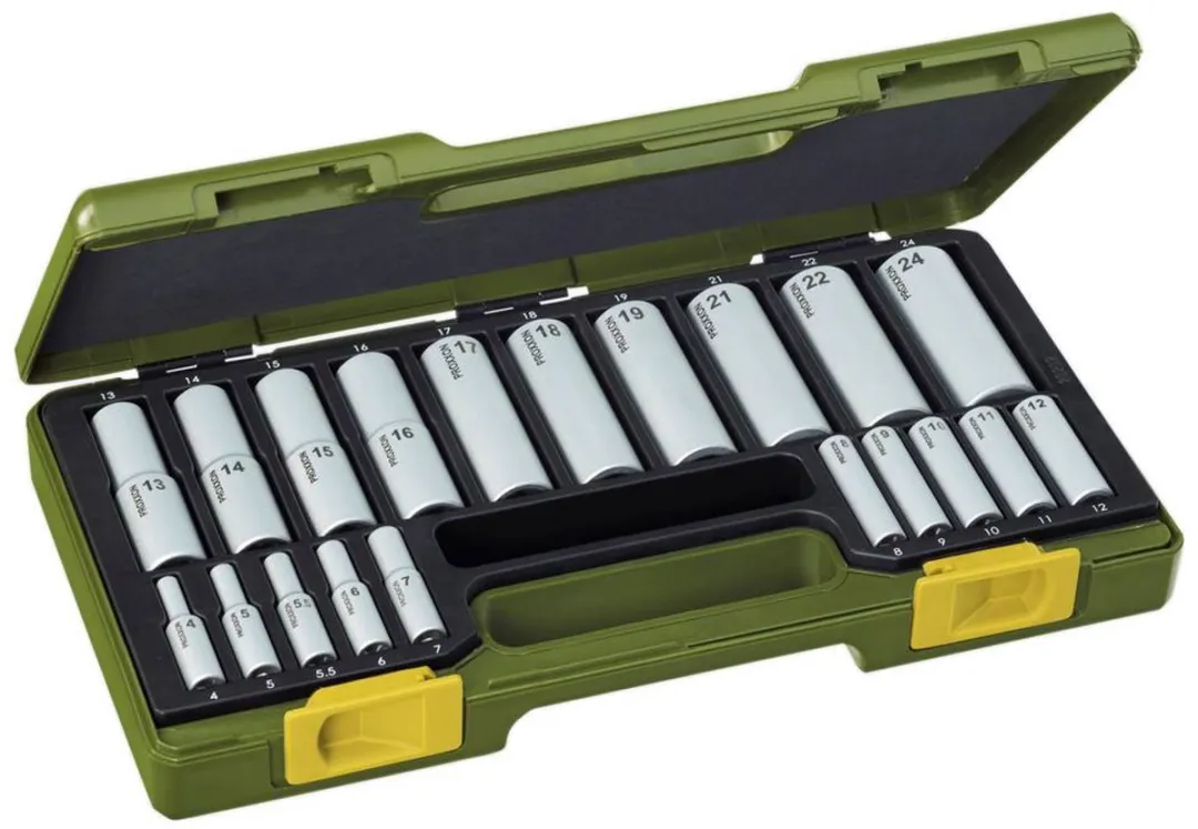 Proxxon 23292 Dopsleutelset 1/2 (12.5 mm), 1/4 (6.3 mm) 20-delig