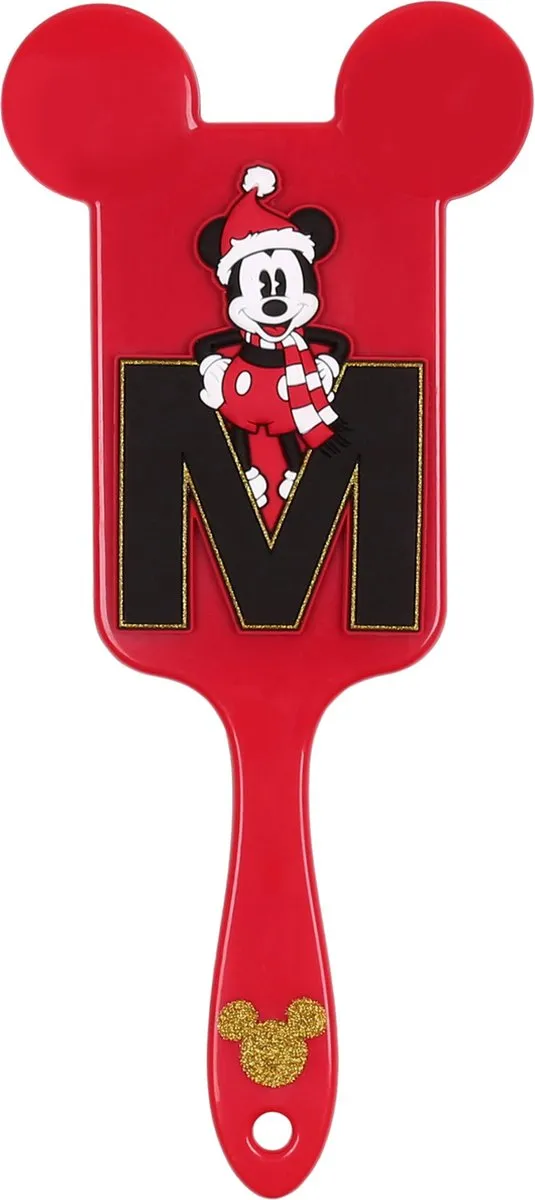 Disney Mickey Mouse Kersthaarborstel - Donkerroze