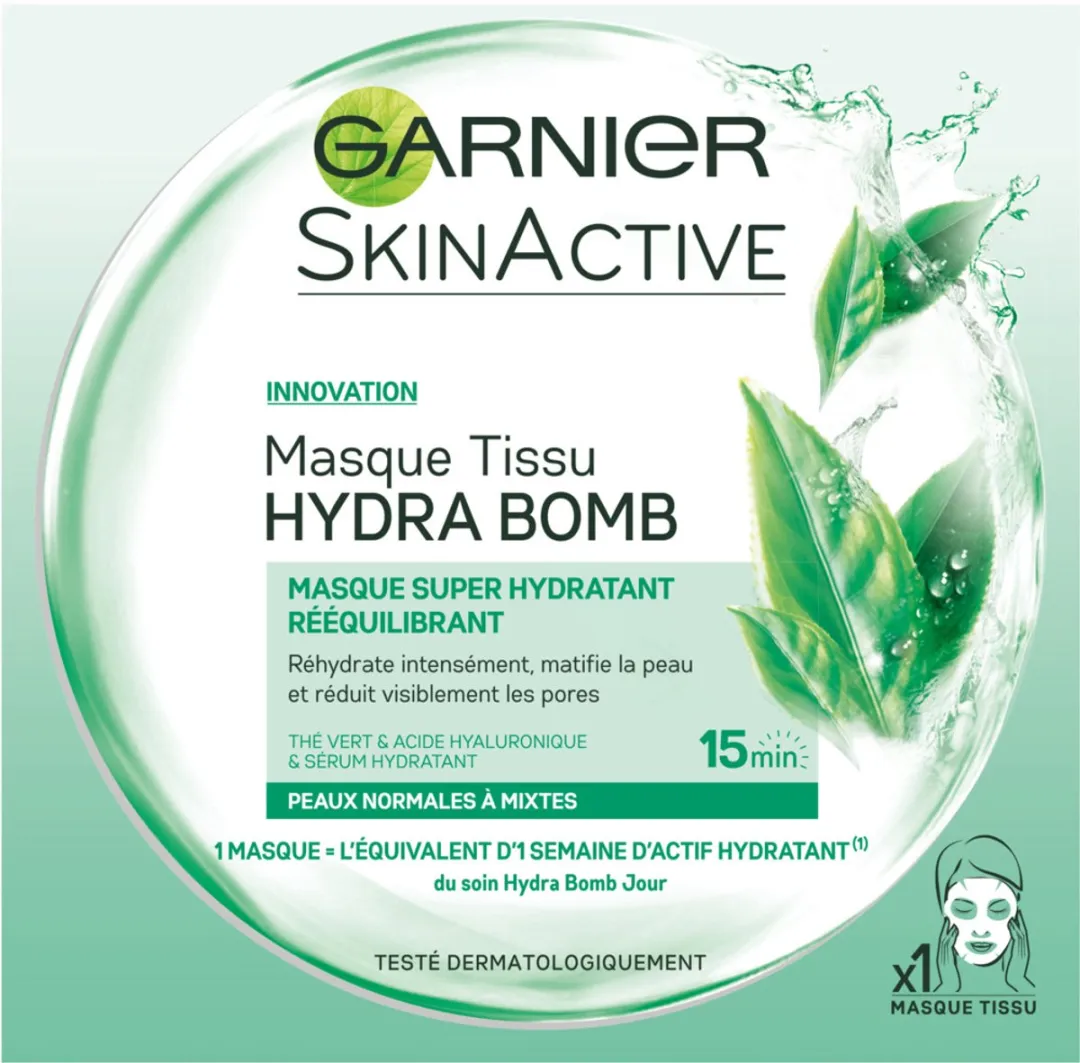 Garnier SkinActive Hydra Bomb Gezichtsmasker Groene Thee 15ml