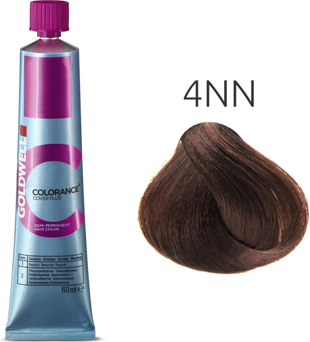 Goldwell Colorance Cover Plus NN 4NN Middelbruin 60ml - afbeelding 4 van 6