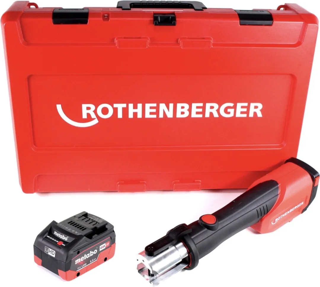 Rothenberger ROMAX 4000 CAS Accu-Persmachine 18V 34kN - 5,5Ah Accu - Rood/Zilver/Zwart