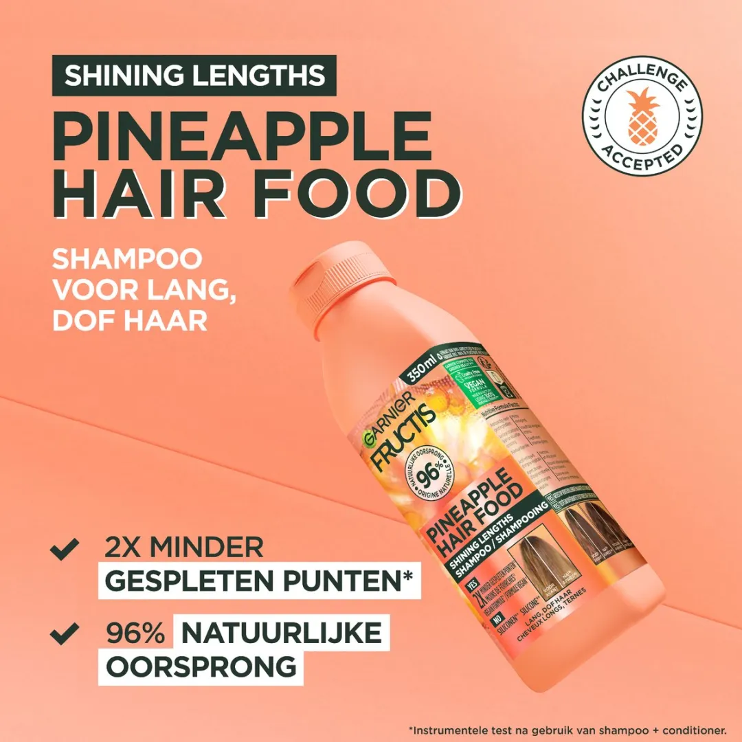 Garnier Fructis Hair Food Pineapple Shampoo - 6x 350ml