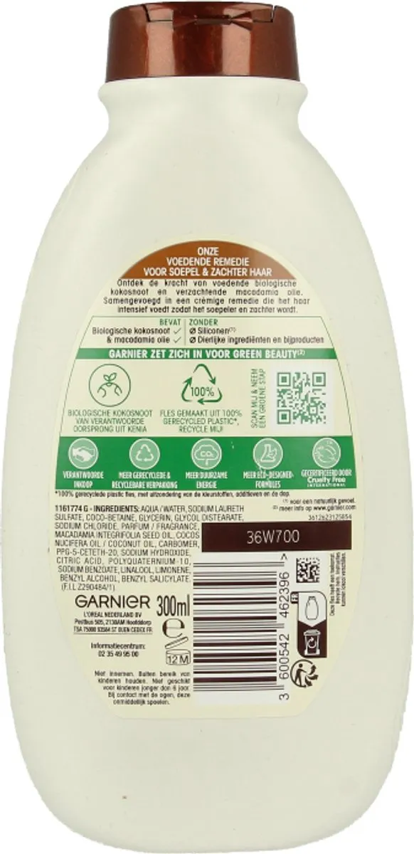 Garnier Loving Blends Shampoo Kokosmelk & Macadamia 300ml
