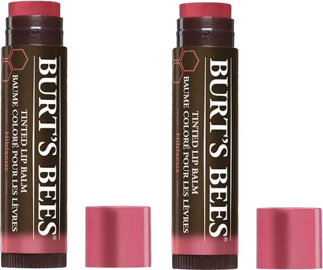 Burt's Bees Tinted Lip Balm Hibiscus - 2x8.5g