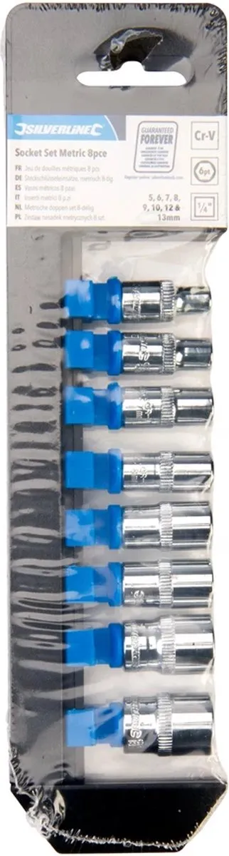 Silverline Metrische Dopsleutelset 5-13mm 8-delig