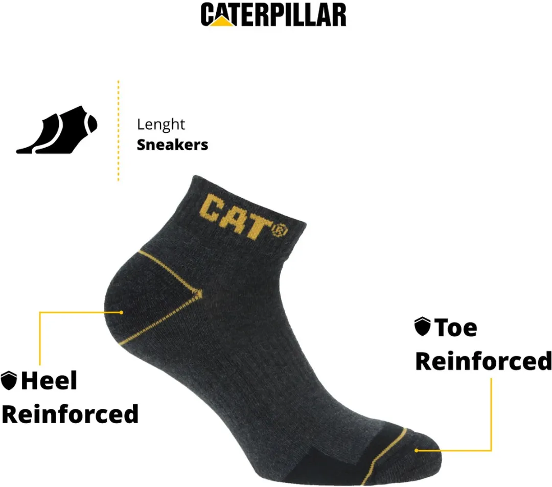Caterpillar Heren Werk Sokken 6 Paar - Grijs - 47-50