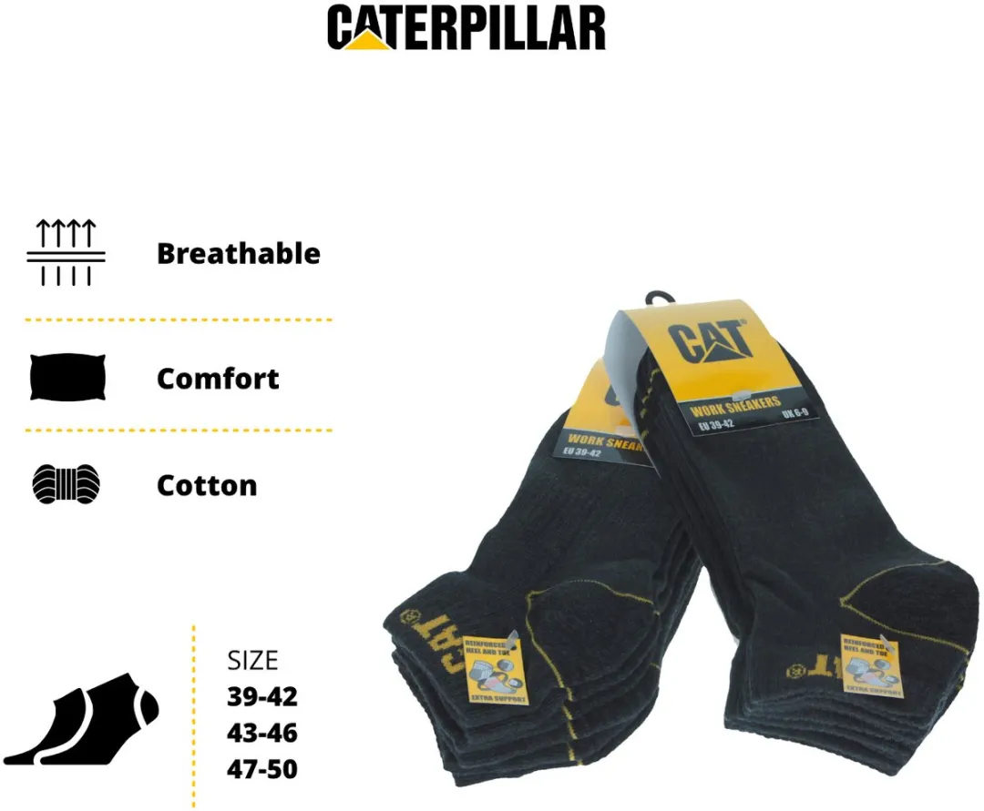 Caterpillar Heren Werk Sokken 6 Paar - Grijs - 47-50