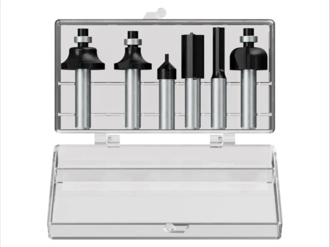 PARKSIDE Accu-bovenfrees 12V - 6-delige freesset hout