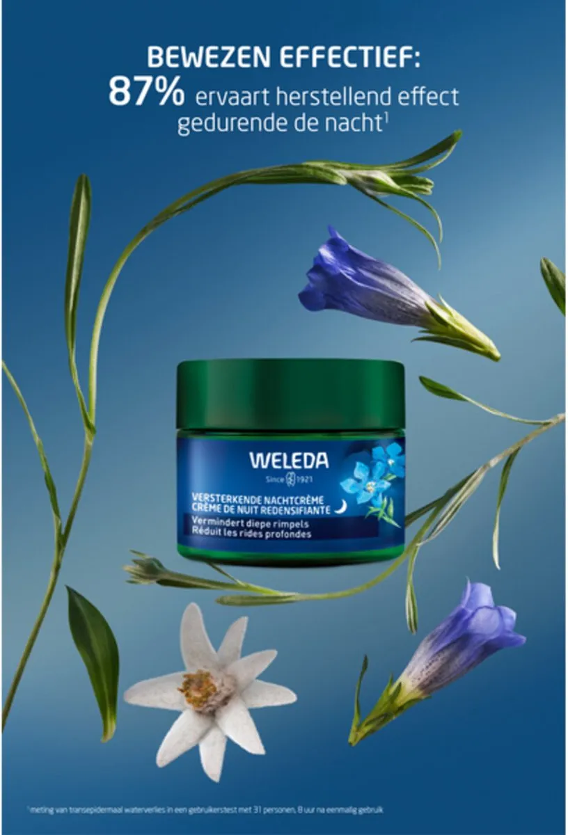 Weleda Nachtcrème Blauwe Gentiaan & Edelweiss 40ml - 6 Stuks