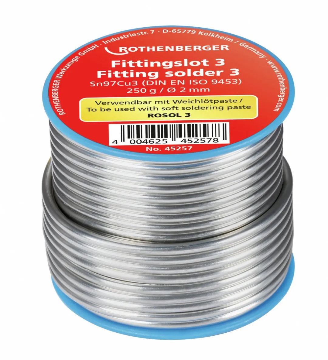 Rothenberger Fittingsoldeer 2mm 250g