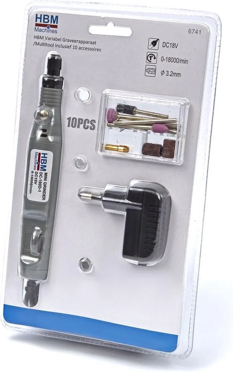 HBM Variabel Graveerapparaat Toolsidee - 10 Accessoires