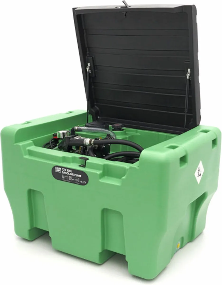 HBM 12V Benzinepomp 330L met Tank en Deksel - afbeelding 6 van 6