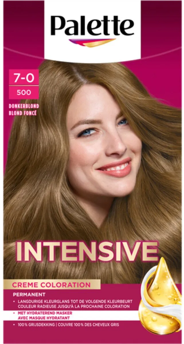 Schwarzkopf Palette Intensive Oil-Care 500 Donkerblond Haarverf - 7 Stuks