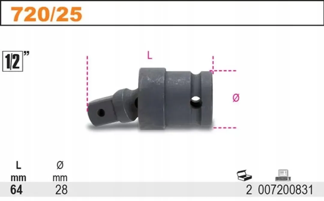 Beta Slagmoersleutel 1/2" - 720/25