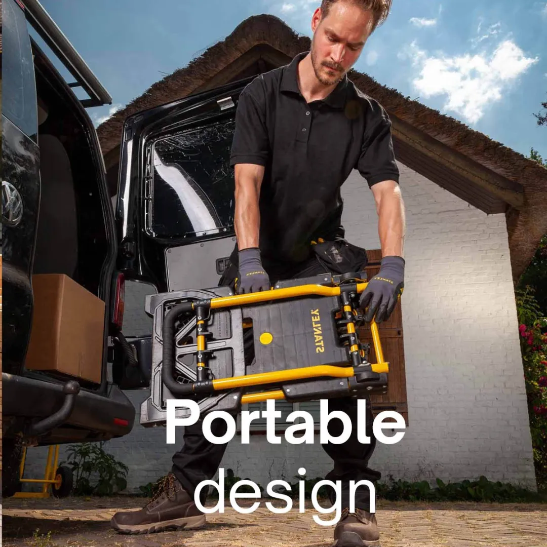 Stanley SXWTD-FT585 2-in-1 Steekwagen/Transportkar - 137kg - Zwart/Geel
