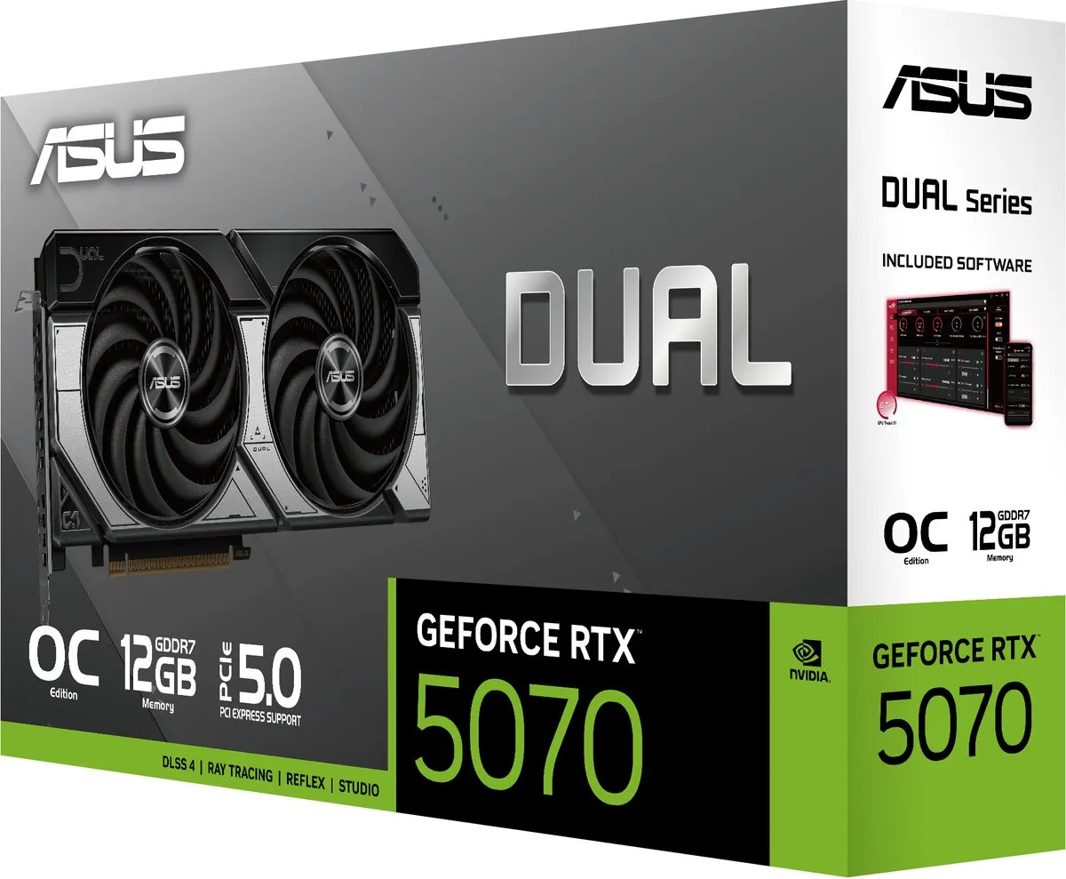 ASUS Prime RTX 5070 OC Edition 12GB - Videokaart - Zwart