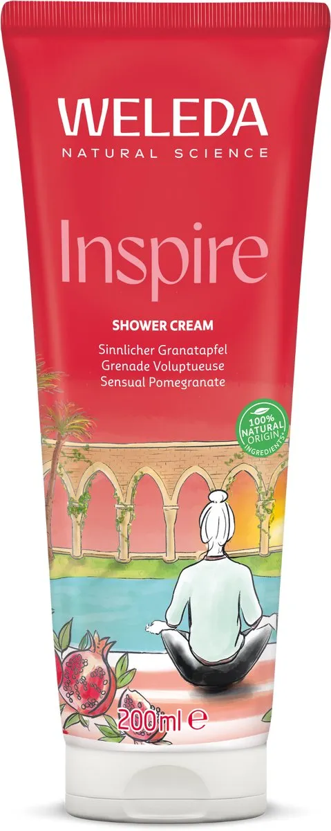 Weleda Inspire Douchecrème Sinaasappel Davana Vanille 200ml