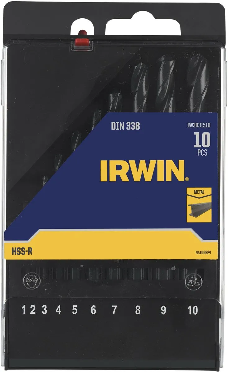 Irwin IW3031510 HSS-R Metaalboorset 1-10mm - 10-delig