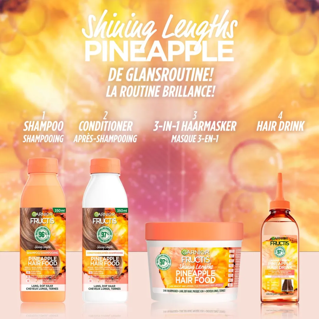 Garnier Fructis Hair Food Pineapple Conditioner 350ml - 6 Stuks