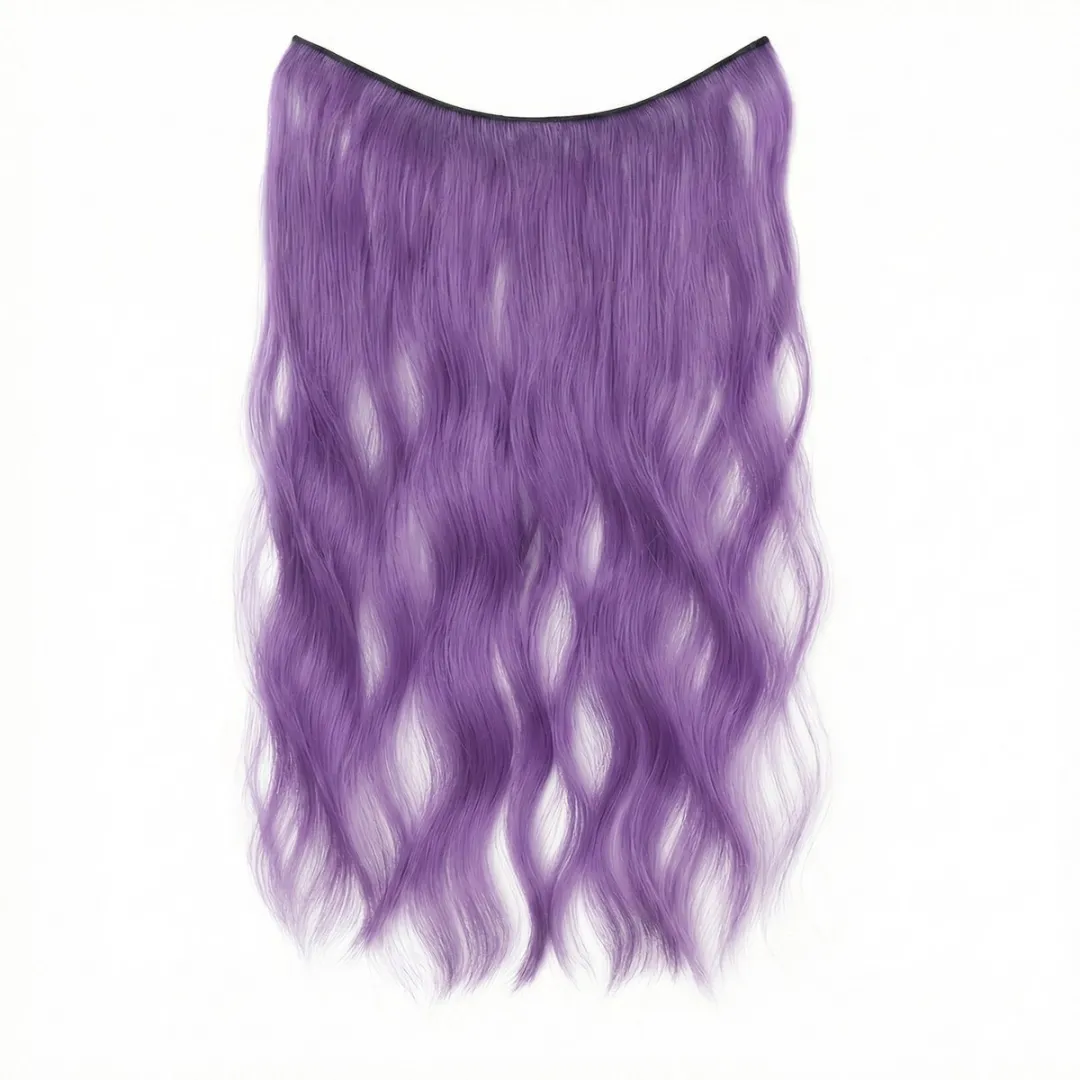 NuveX Paars Clip-in Haarextensions Golvend Synthetisch