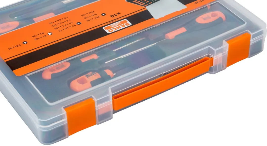 Bahco 600-serie Schroevendraaierset 10-delig - Oranje/Zwart - afbeelding 4 van 5